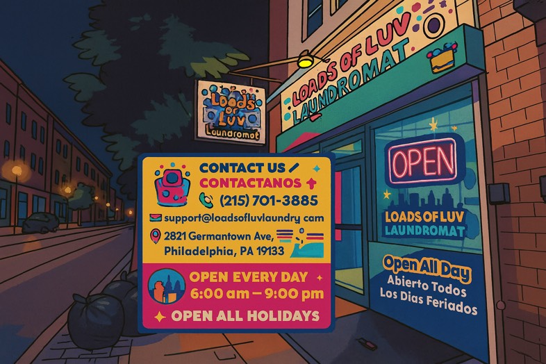 Loads of Luv Laundromat — 2821 Germantown Ave, Philadelphia